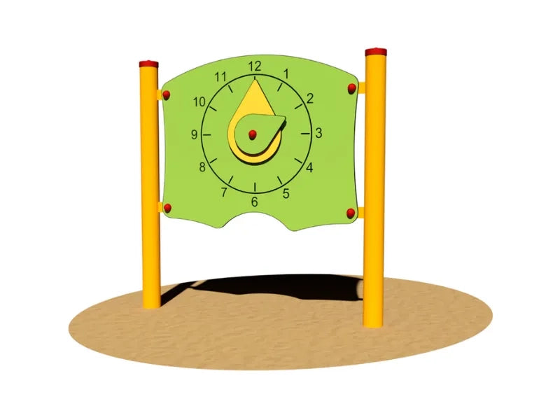 Pannello Giochipark Time 302 acciaio Ø89mm HPL EN 1176 gioco orologio 3-8 anni