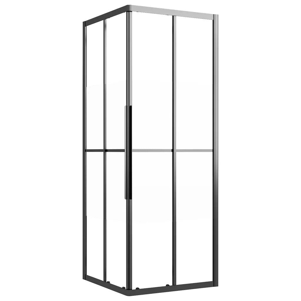 Cabina Doccia ESG Semi Smerigliato 80x70x180 cm Nera cod mxl 73674