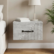 Mobiletto da notte a muro Grigio Cemento 34,5 x 33 x 20 cm 898601