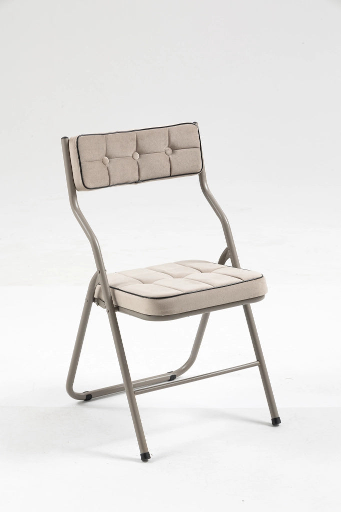 SEDIA PIEGHEVOLE Imbottita Set da 2 pezzi Struttura in acciaio Color khaki