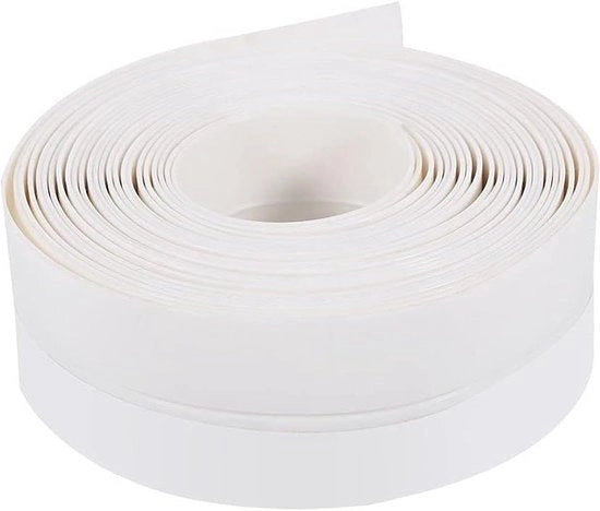 Fascia di chiusura porta 35 × 500 cm - Silicone - Striscia di chiusura - Striscia di guaina - Eterno - Impermeabile - Resistente al vento - Resistente all'usura - Bianca .