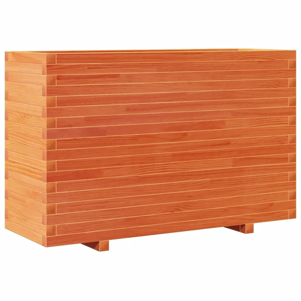 Fioriera Giardino Marrone Cera 110x40x72 cm Legno Massello Pino 3282641
