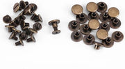 Piatto di Copertura per Cinturino - 20 Set - Viti a Goccia in Bronzo - Accessori per Lavori di Pelle - Cinturino Decorativo - 5 Mm.