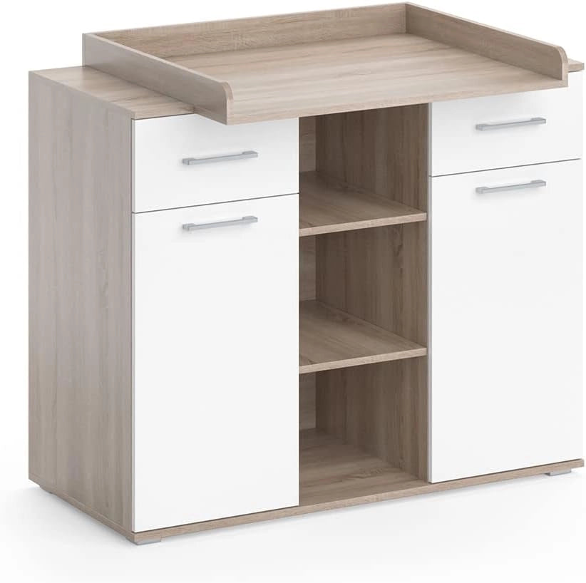Fasciatoio Leonie, Sonoma, 113 x 109 cm, con fasciatoio rimovibile per l'utilizzo come cassettiera