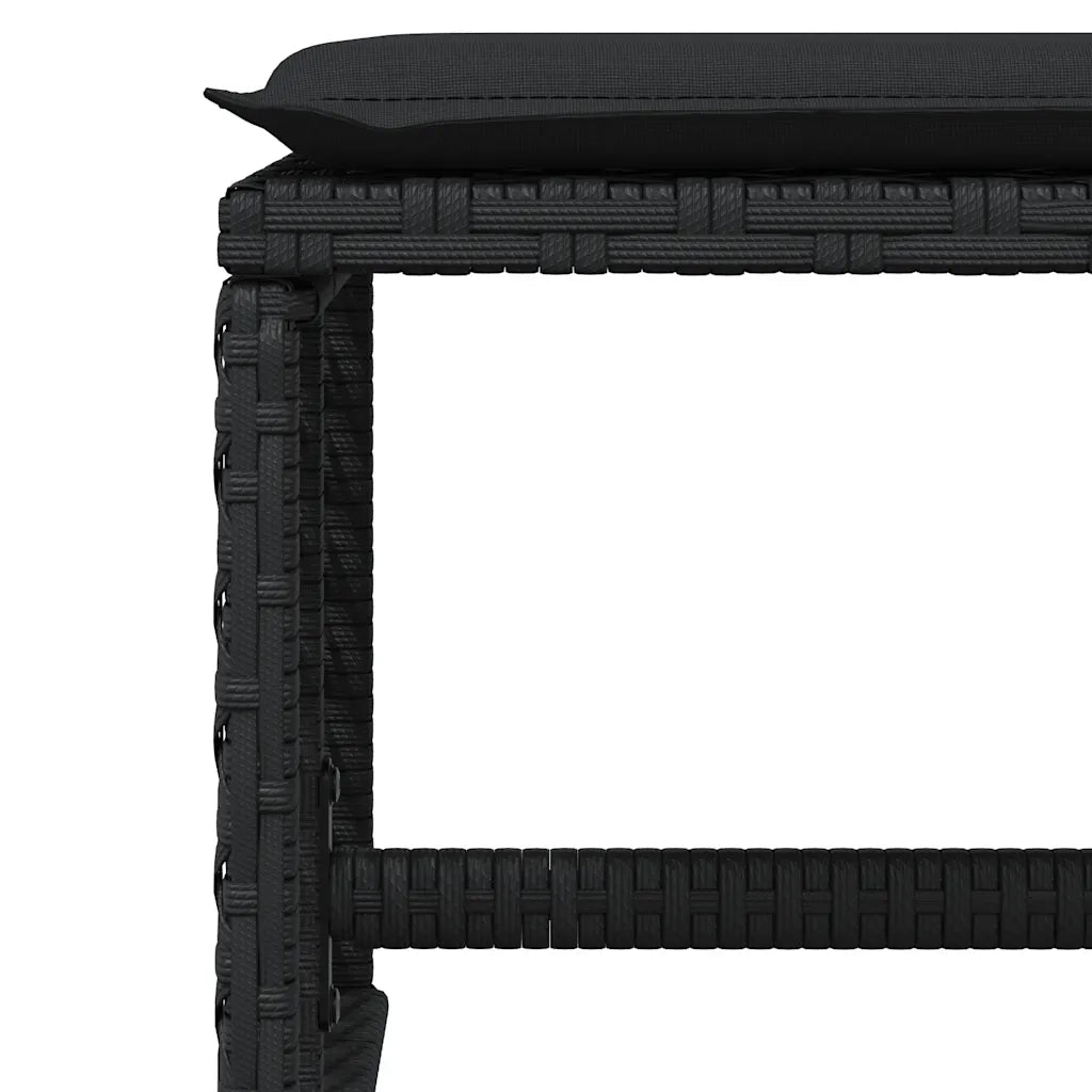 vidaXL Set da Pranzo da Giardino 17 pz con Cuscini Nero in Polyrattan
