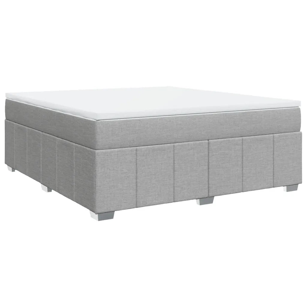 Giroletto a Molle con Materasso Grigio Chiaro180x200 cm Tessuto 3285491
