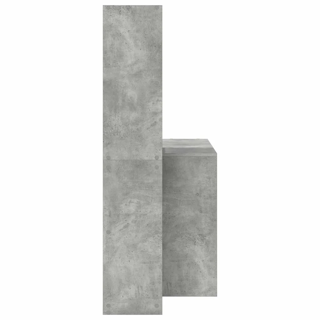 Scrivania con lo scaffale Grigio cemento 138,5 x 55 x 143 cm 3337252