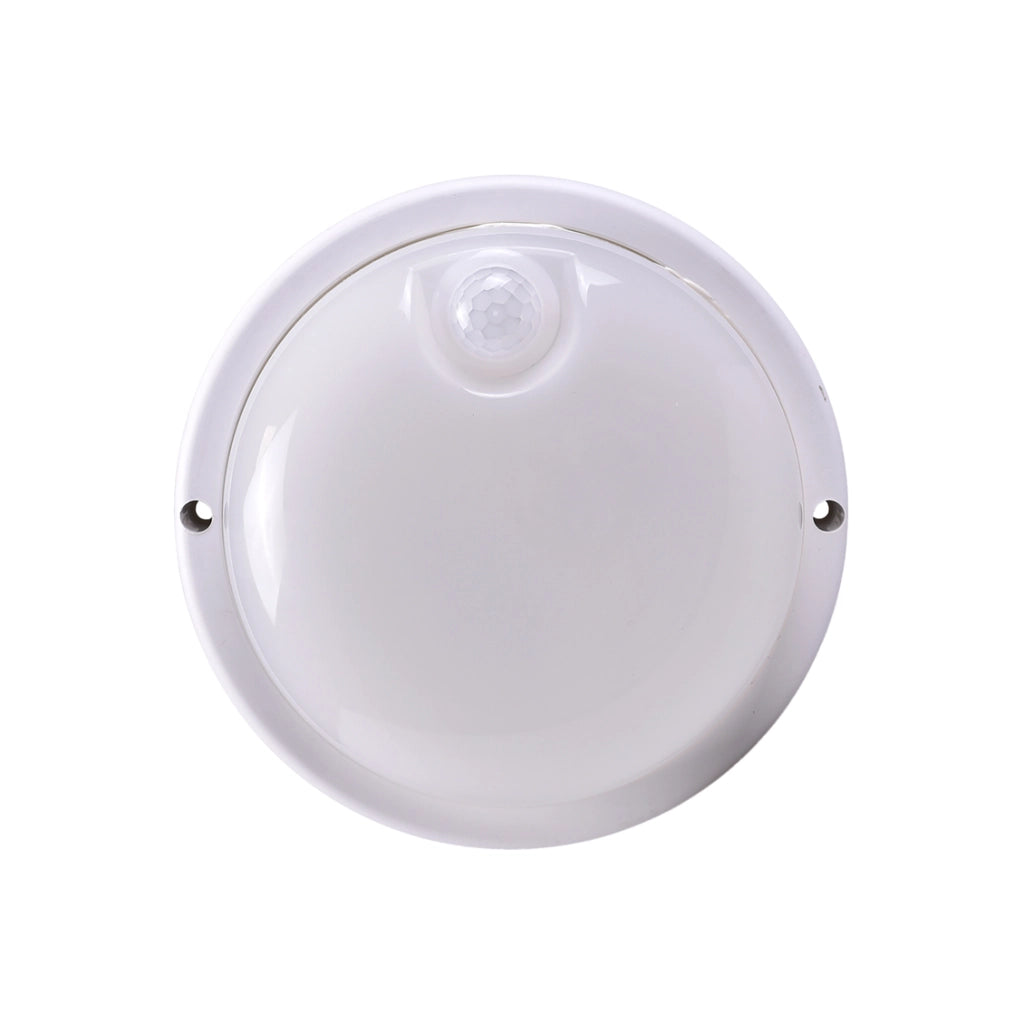 APPLIQUE LAMPADA LED DA PARETE TONDA CON SENSORE DI MOVIMENTO 9W LUCE FREDDA 6500K° IP56 - ILLUMINAZIONE RISPARMIO ENERGETICO