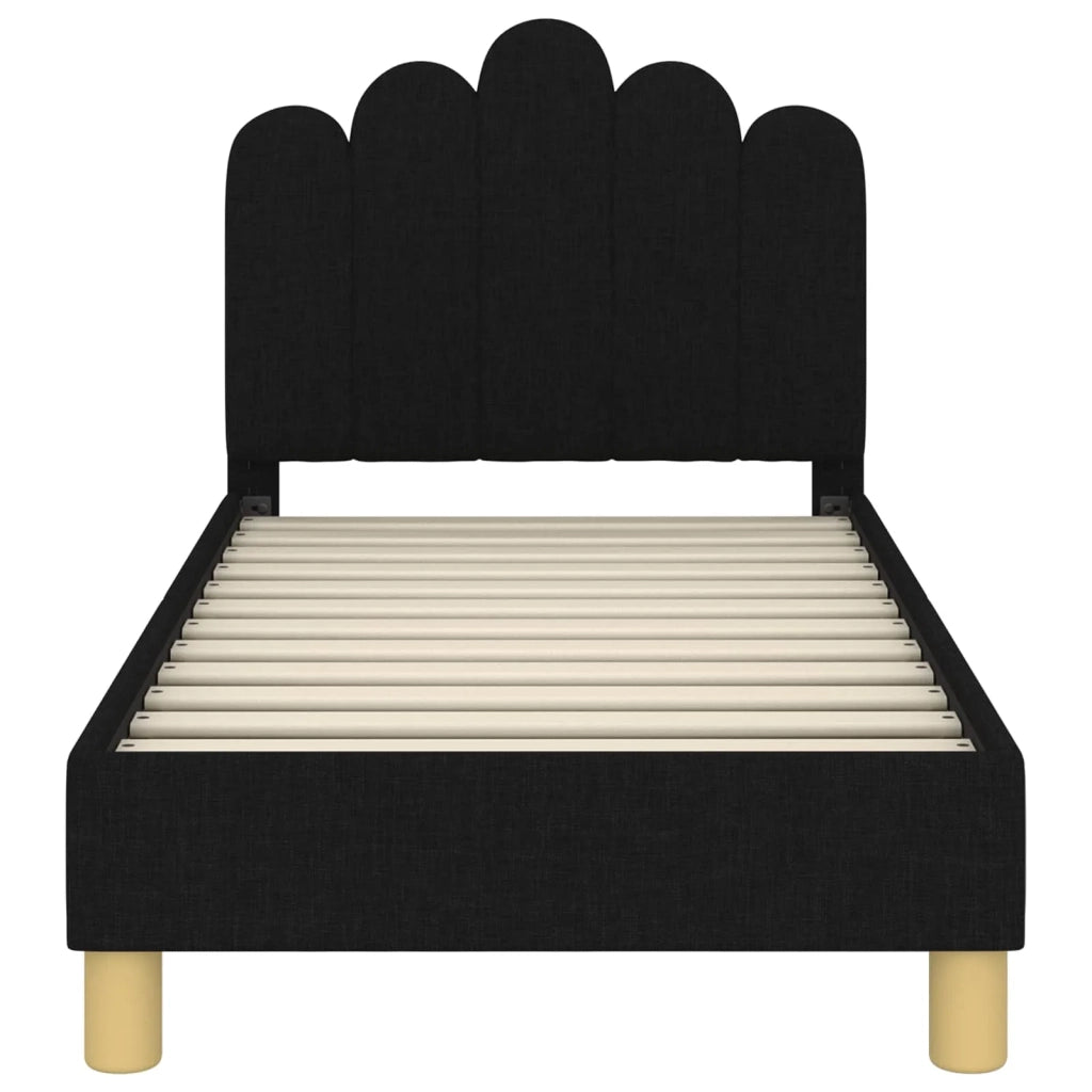 Letto singolo | Letto per adulti | Struttura letto per bambini con testata Nero 70 x 140 cm