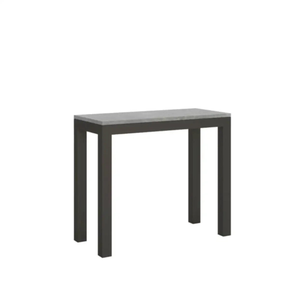 Consolle allungabile 90x40/300 cm Everyday Evolution cemento telaio e gambe antracite
