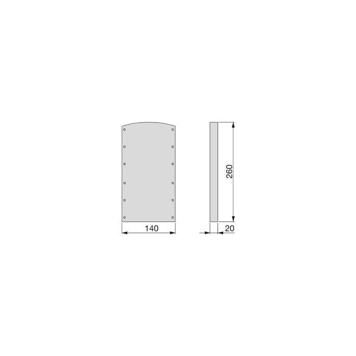 Set 2 Spessori Laterali Appendiabiti per Armadio in Plastica Emuca Hang Grigio Pietra