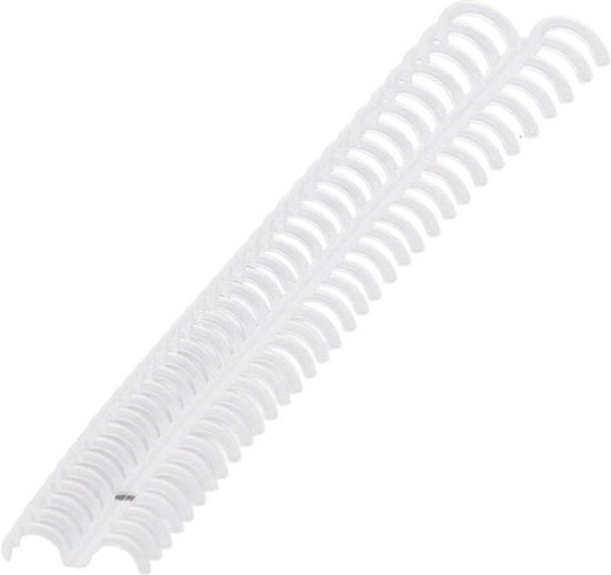10 pezzi di bobine di fissaggio a spirale - 15mm/0,59in - 34 fori - polipropilene - spine fissanti resistenti - carta da lettera - trasparente.