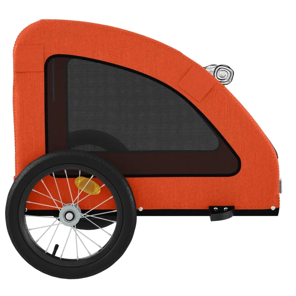 Rimorchio da Bici per Animali Arancione e Grigio Oxford e Ferro CFW2603366