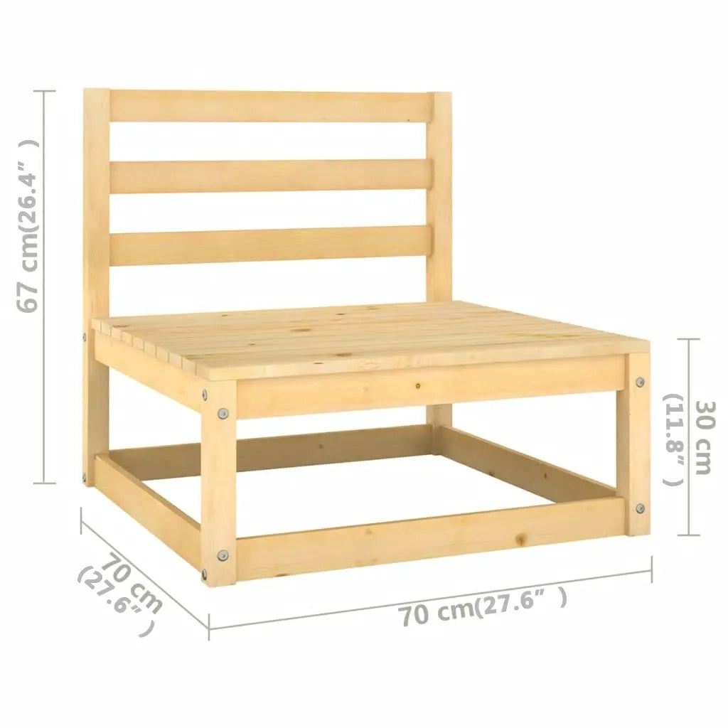 Set Salotto Giardino 10pz Cuscini Antracite Legno Massello Pino 3077164