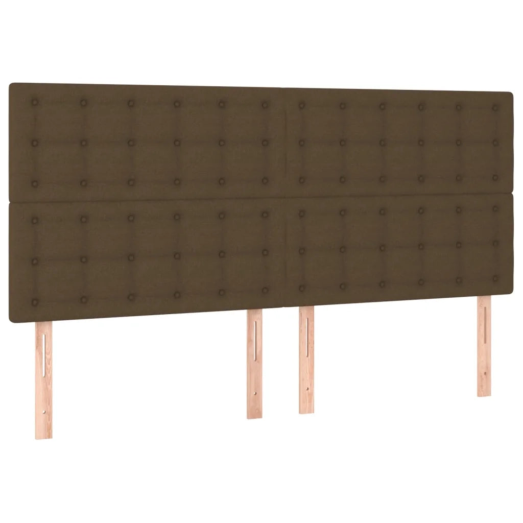 Giroletto senza Materasso Marrone Scuro 160x200 cm Tessuto