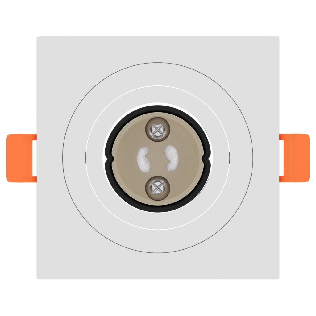 Fari incassati 24 pz Quadrati GU10 Bianchi 91x91 mm