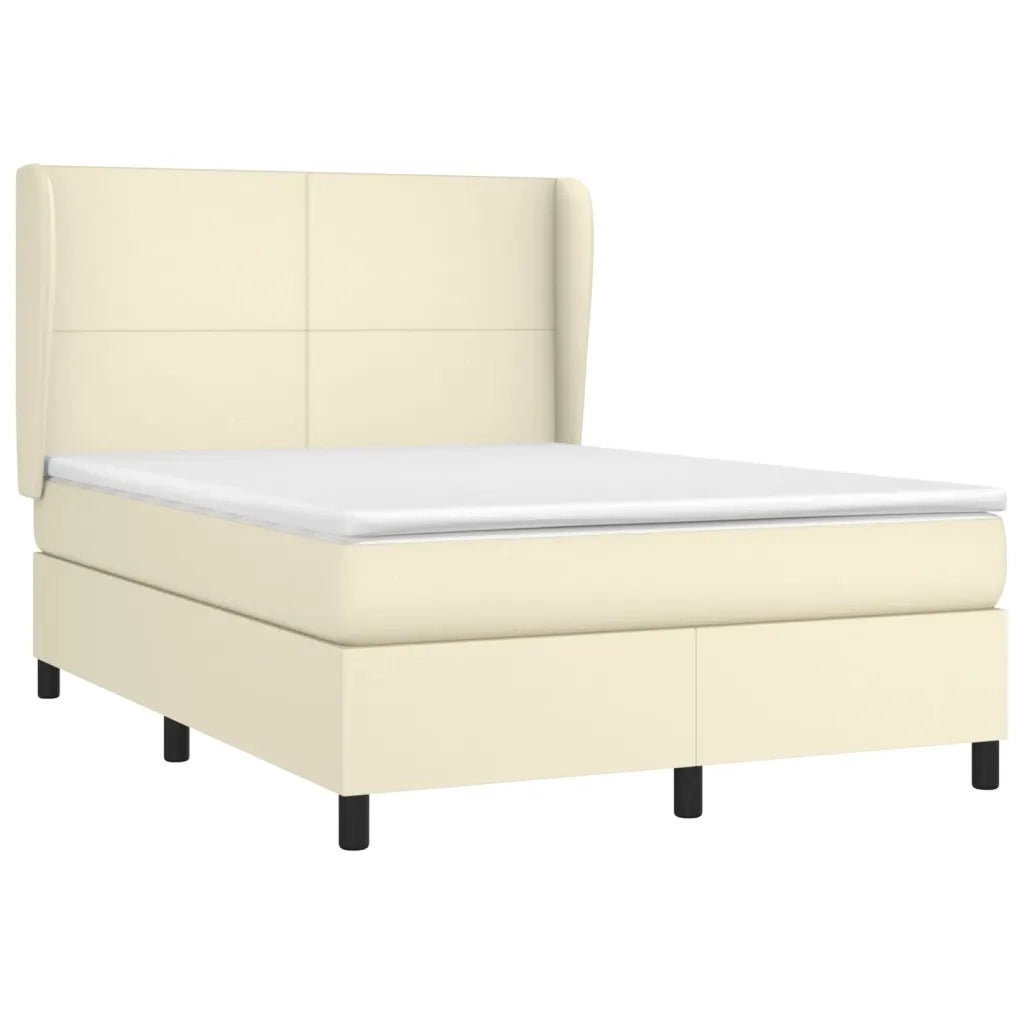 Giroletto a Molle con Materasso Crema 140x200 cm in Similpelle 3128915