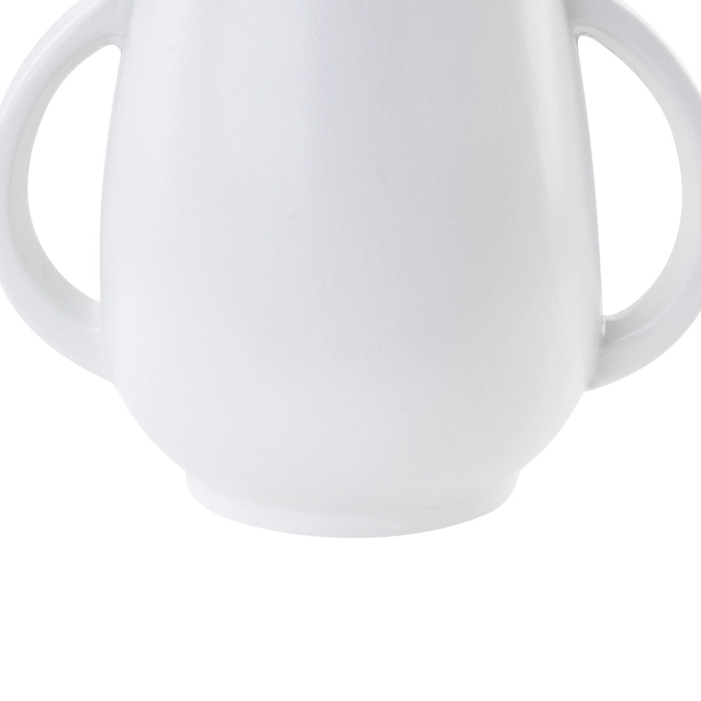 Vaso da fiori contemporaneo in porcellana con manici soggiorno camera da letto decorazioni per la casa bianco
