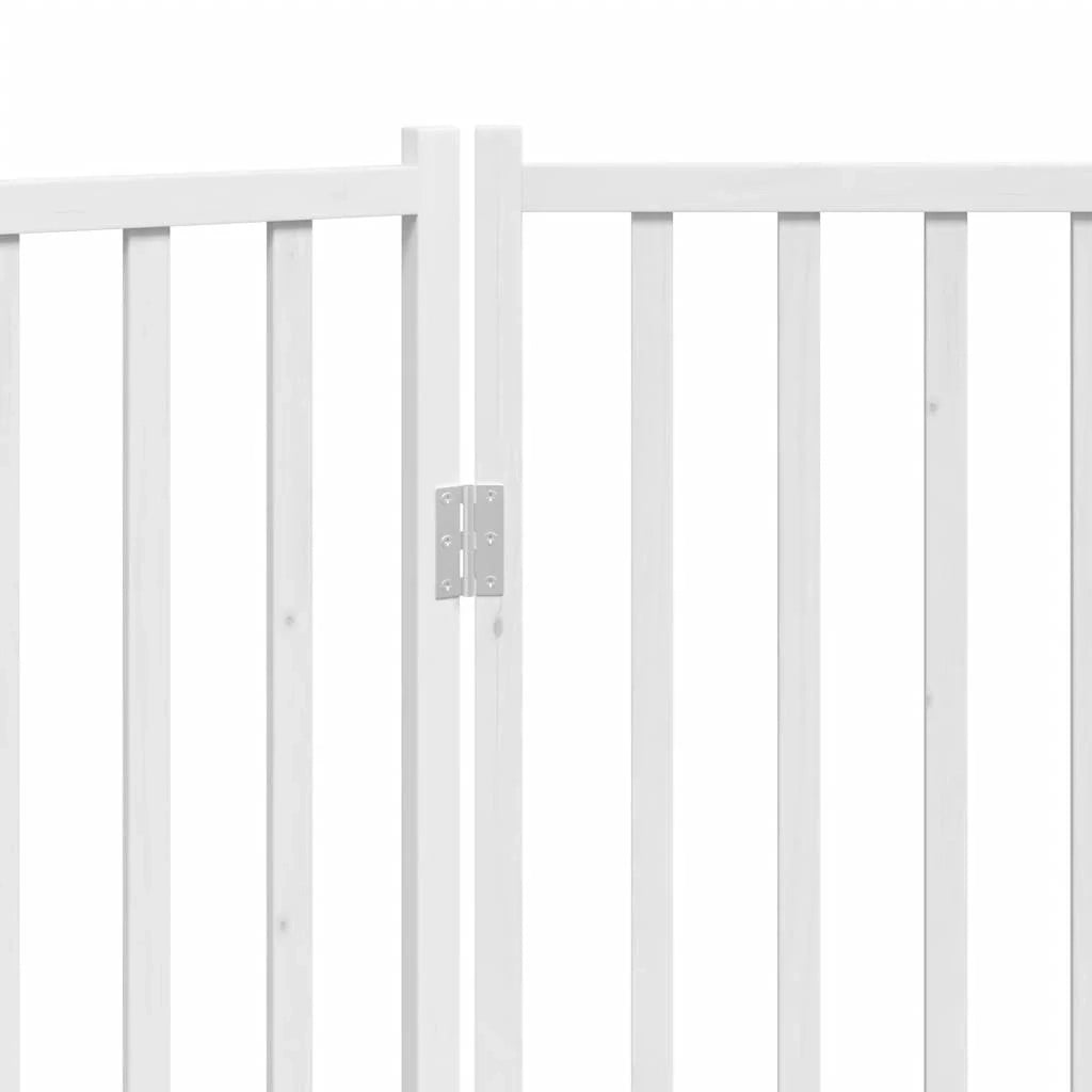 Cancelletto di sicurezza pieghevole per cani 2 pannelli 160 cm legno massello di abete bianco 02_0023048