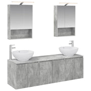 Set di Armadi da Bagno 5 pcs Grigio Cemento 3406482
