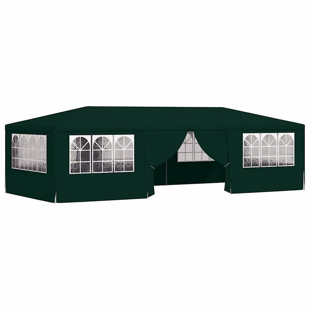 Gazebo Professionale con Pareti 4x9 m Verde 90 g/mÂ²