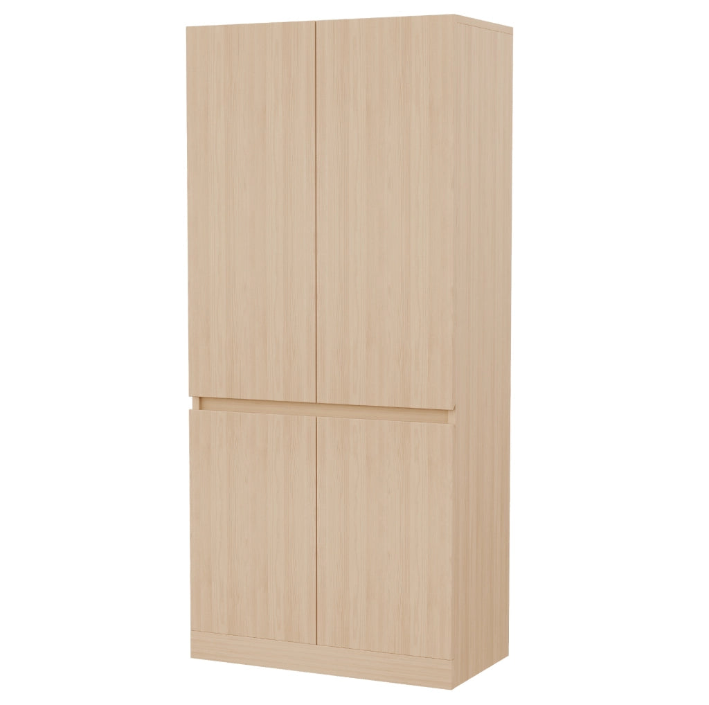 Armadio a doppia anta 70 x 40 x 170 cm; colore naturale