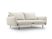 Cosmopolitan Design - Divano "Vienna" 3 posti in tessuto strutturato beige chiaro 