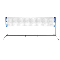 Rete Impermeabile Portatile per Beach Volley 5x0,77m con Paletti e Borsa Bianca