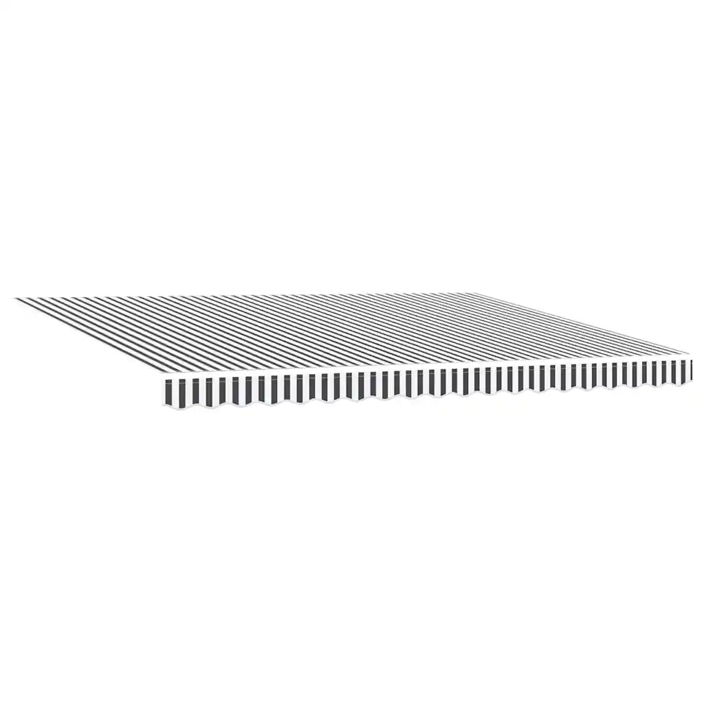 Tenda Retrattile Antracite e Bianca 4,5x3 m Tessuto e Alluminio 3216126