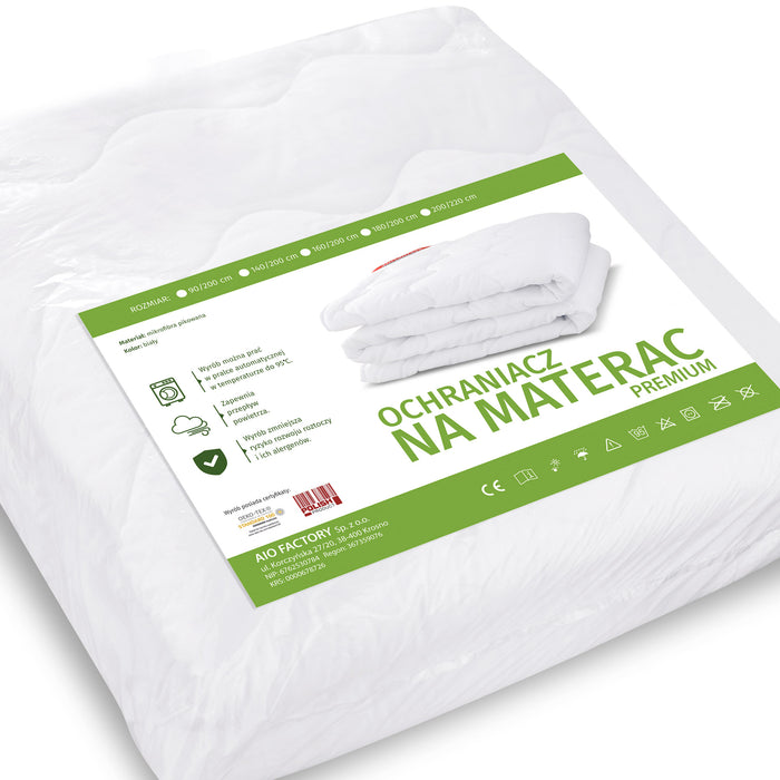 Coprimaterasso AIO FACTORY 90x200cm Premium Bianco Impermeabile