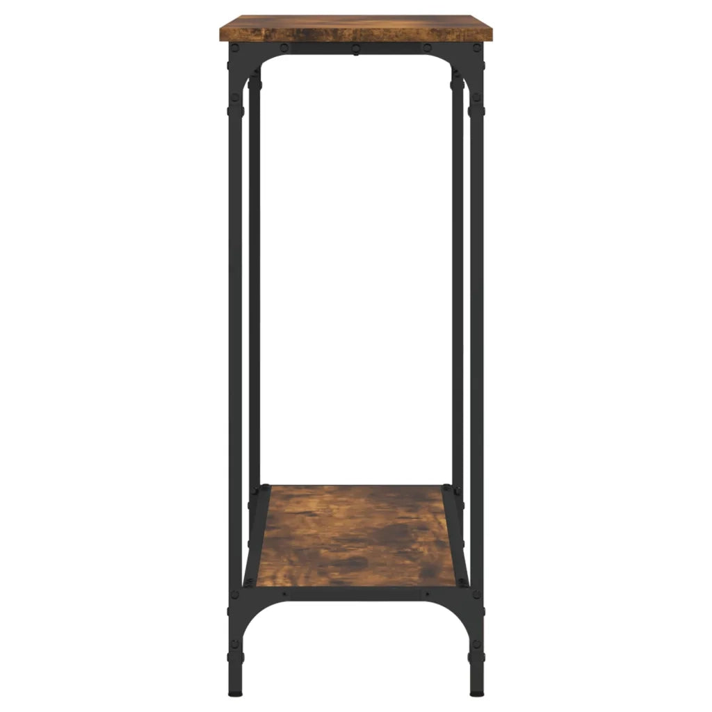 Tavolino Consolle Rovere Fumo 101x30,5x75 cm Legno Multistrato 837704