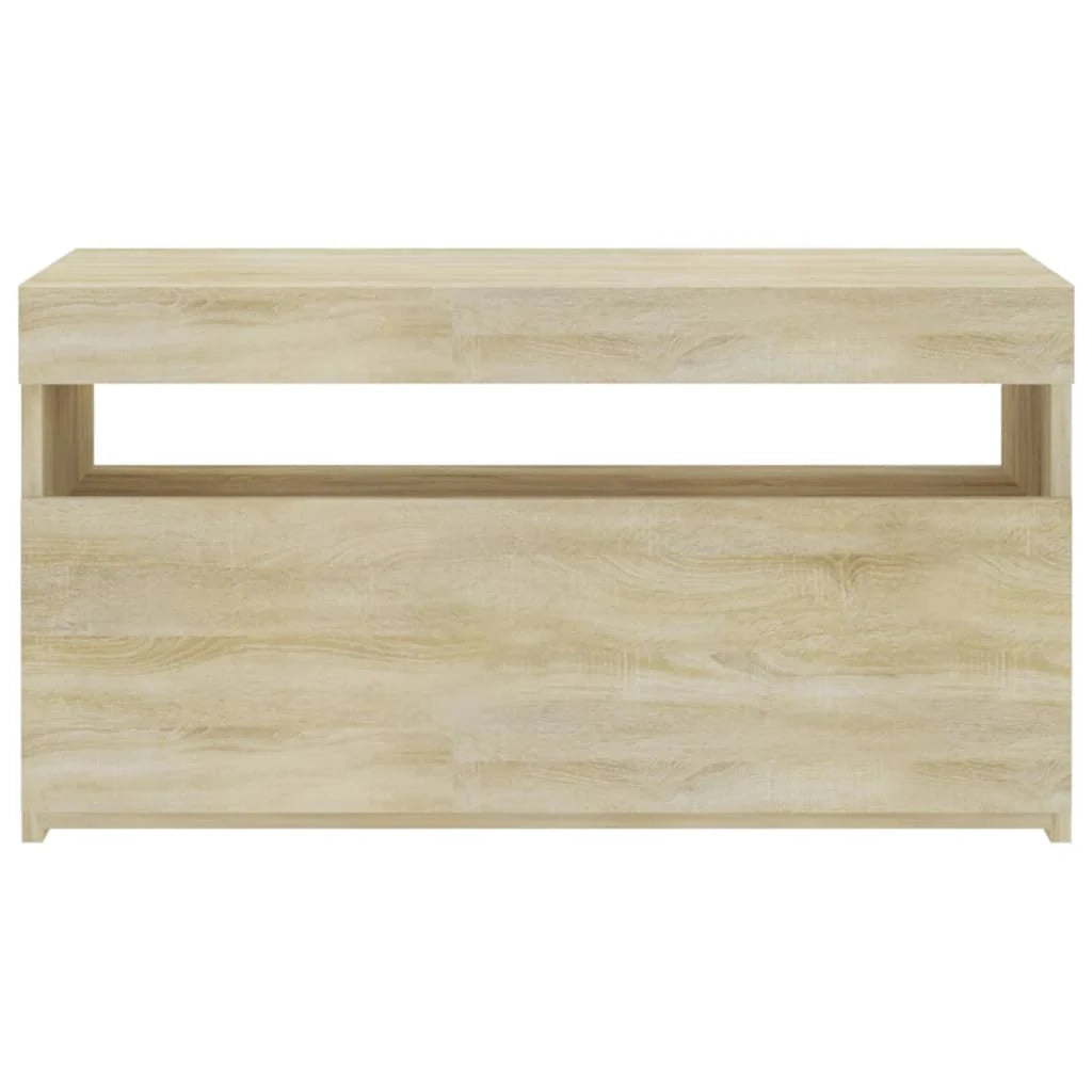 Mobile TV multimediale mensola TV credenza mobile TV per sala da pranzo soggiorno camera da letto con luci LED rovere Sonoma 75 x 35 x 40 cm marrone 02_0026788