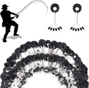 300 Stopperi in Gomma per Pescatori, 6-in-1 Stopper per Linea da Pesca, Ideale per Fiumi, Laghi e Pesca in Mare