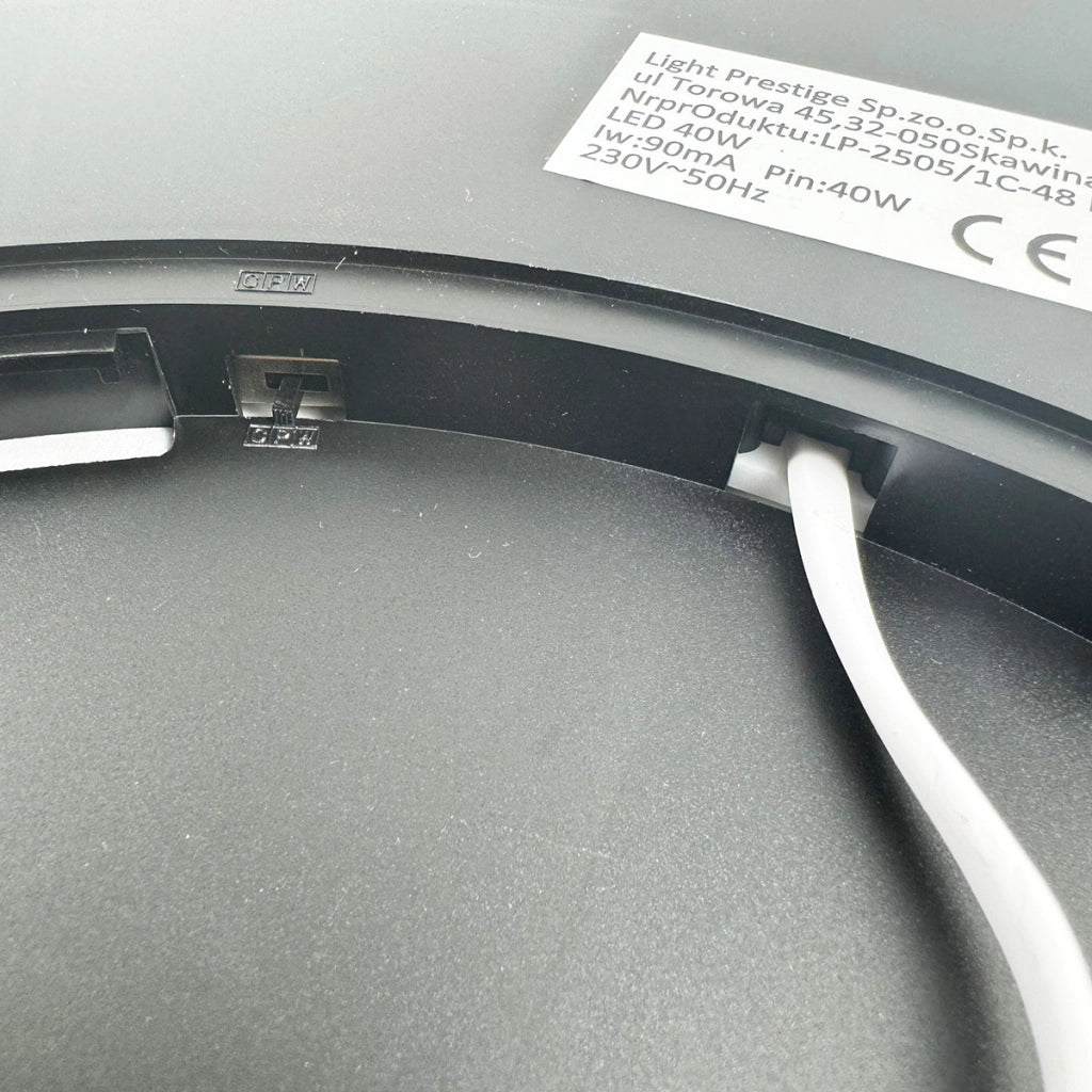Plafoniera rotonda moderna nera Ø40 LED 36W CCT California
