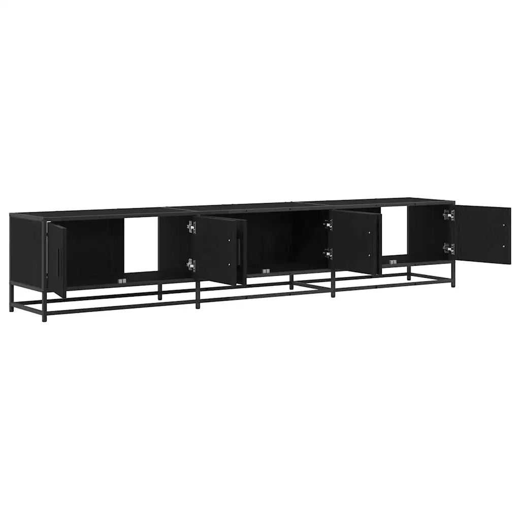 vidaXL Mobile TV Rovere nero 210 x 35 x 41 cm Legno multistrato