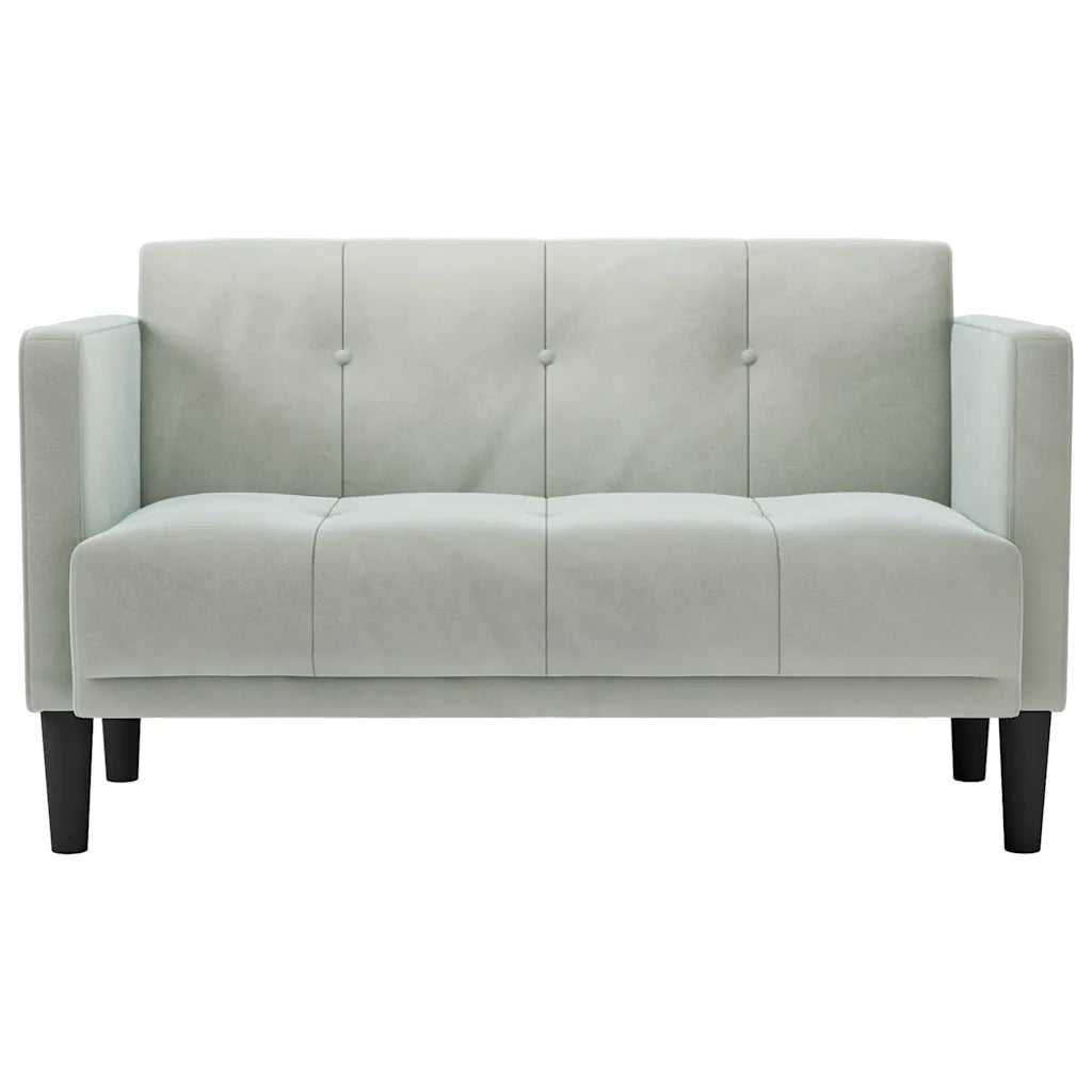 Divano Divanetto-Sofa Grigio Chiaro 111 cm in Velluto