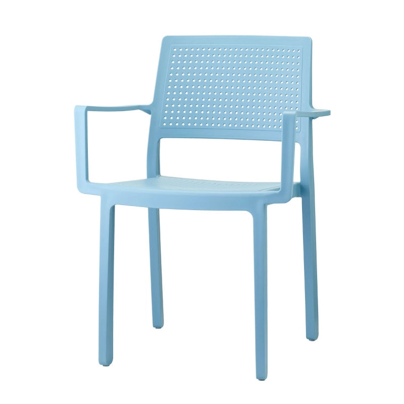 SET 4 PEZZI SEDIA EMI CON BRACCIOLI TECNOPOLIMERO MADE IN ITALY SCAB DESIGN - Azzurro 62