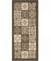 Tappeto disegno MAIOLICA FANGO decorazione piastrelle ceramica, passatoia cucina multiuso lavabile in lavatrice e anti-scivolo cm.55x115