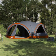 Tenda per famiglie 10 persone con tetto Grigio e arancione