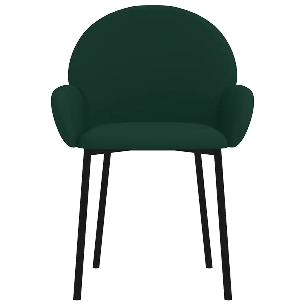 Sedie da Pranzo 2 pz Verde Scuro in Velluto 344765