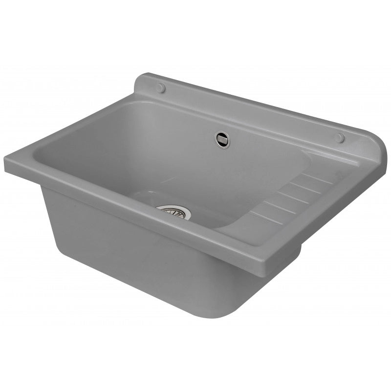 Pilozzo a muro 58x38 cm con sgocciolatoio  Grigio  Profondo e anti UV  Ideale per esterno  Kit di montaggio  Negrari