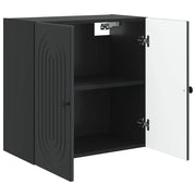Armadietto a Muro | Mobiletto a muro Nero 59 x 31 x 60 cm Legno ingegnerizzato