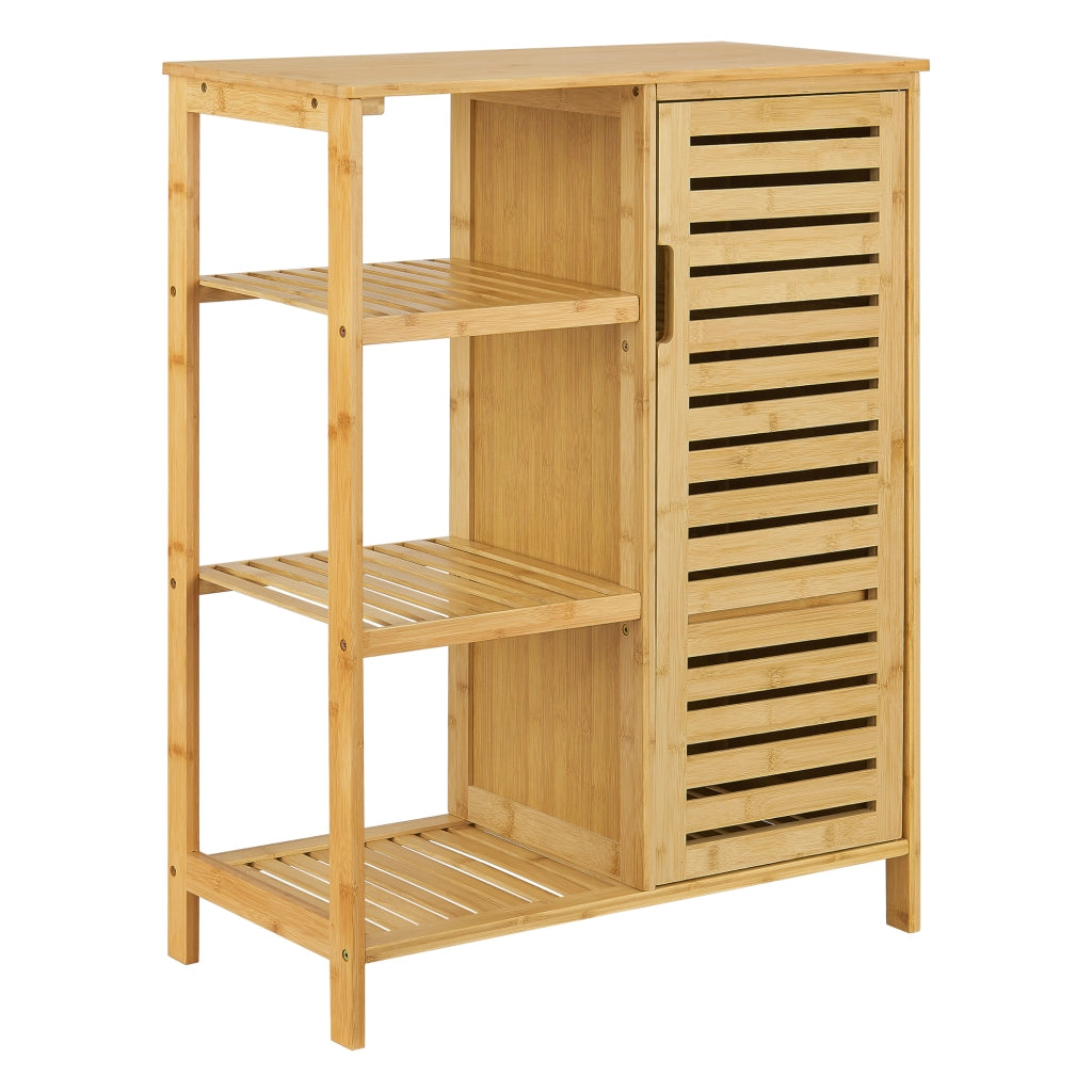 Mobile da Bagno Vetlanda in Bambù 87 x 66 x 33 cm - Naturale [en.casa]