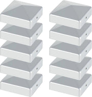 Dop per schermo quadrato piramide in alluminio anodizzato zilver 71mm