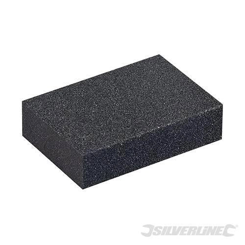 Blocco in gomma medio abrasivo per levigare qualsiasi materiale 70 x 100 x 25 mm silverline