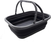Badia portatile pieghevole - risparmio di spazio - 12 litri - grigio/nero