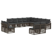 Set Divano da Giardino 13 pcs Grigio polyrattan 3436169