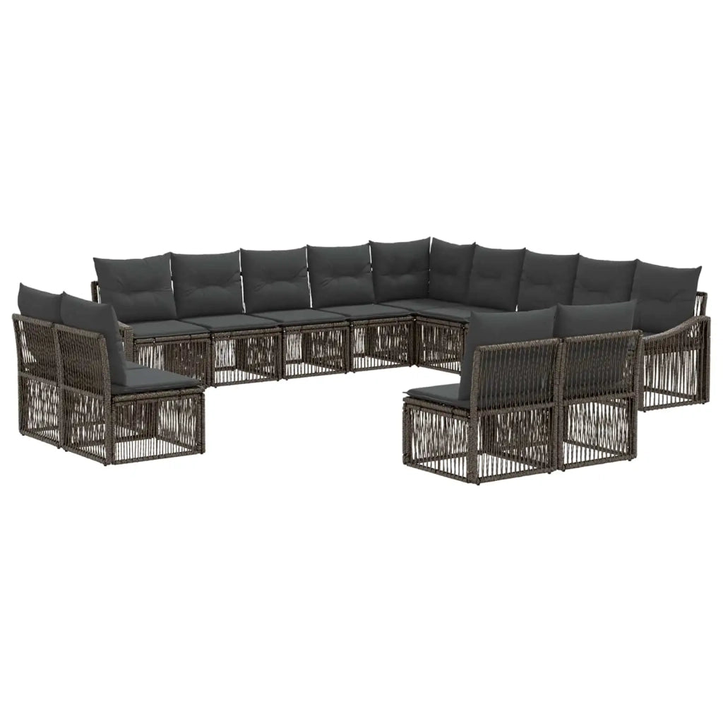 Set Divano da Giardino 13 pcs Grigio polyrattan 3436169