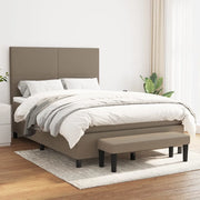 Giroletto a Molle con Materasso Tortora 140x200 cm in Tessuto cod mxl 34006