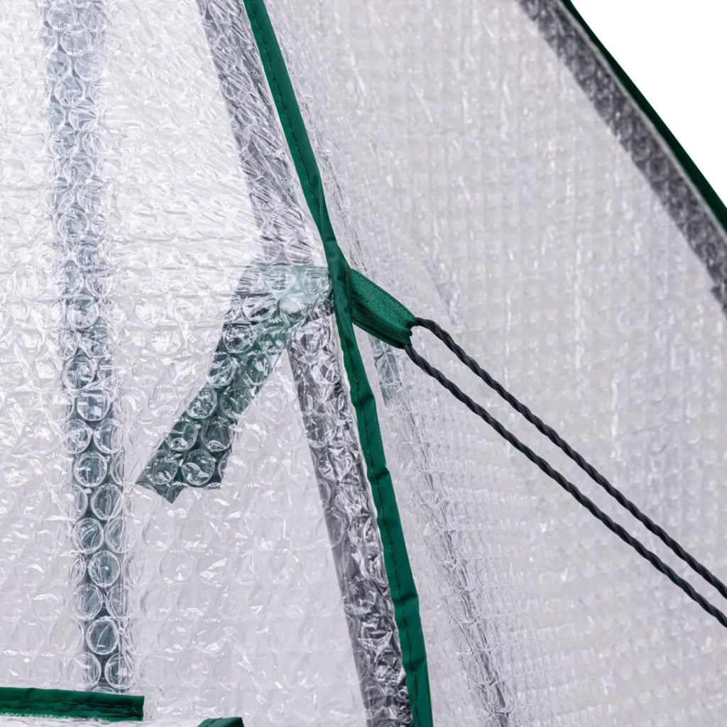 IDMarket - Serra invernale per balconi e terrazze, a forma di cupola con copertura a maxi bolle di calore 160 x 160 x 180 cm